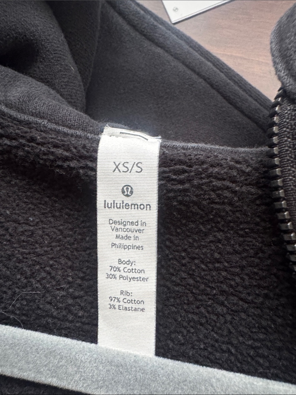 lululemon athletica Black Cropped Half-Zip Scuba Hoodie - Picture 3 of 3